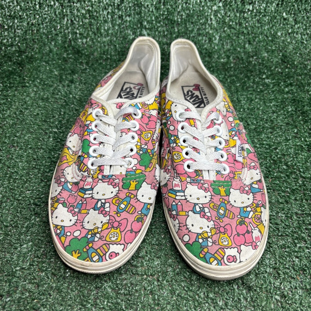 Vans Authentic Hello Kitty Sanrio All Over Print Vintage Sneakers Pink Womens 7
